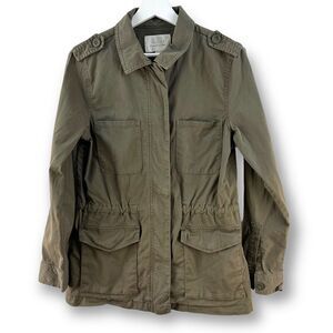 Hinge army green twill utility jacket size S